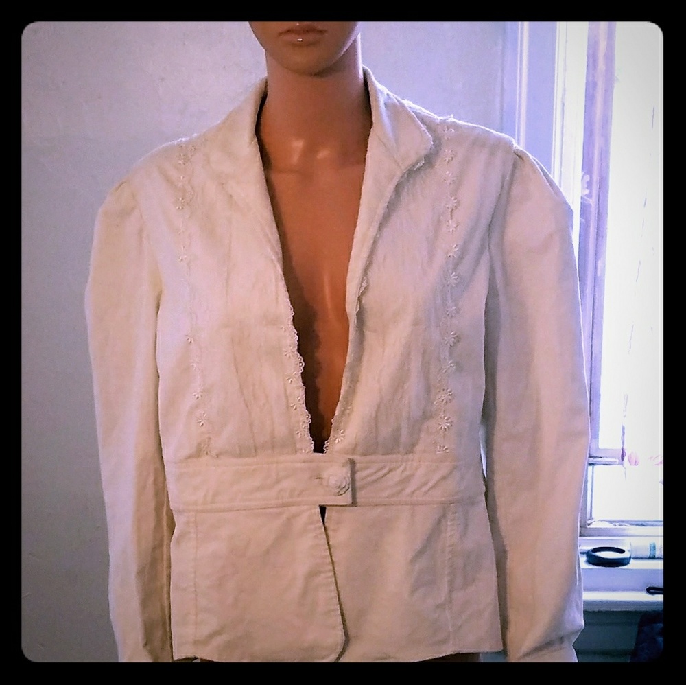 White vintage corduroy blazer